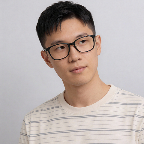 OWNDAYS | AIR Black Full Rim Wellington left side